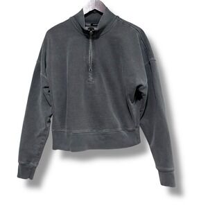Talentless‎ Women's 1/4 Zip Pullover Sweater Gray Size XL 24.5 x 23